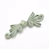 Botón de cierre de mariposa de cuatro agujeros con cuenta de jade para traje Tang, Hanfu, cheongsam, vestido de estilo chino, botón decorativo tejido a mano de tendencia nacional