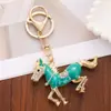 Pintura al Óleo Zodiaco Colgante Llavero de Bolso de Pony con Pedrería Llavero de Coche para Mujeres Lindo Creativo Coreano Regalo