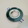 Suporte de lâmpada de vidro frontal para cartão MR16 holofote led anel de superfície GU10 espelho vidro preto Redondo Quadrado embutido luminária de teto