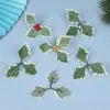 Accesorios de Navidad DIY Bayas Doradas de Navidad Bayas Rojas Hojas Decoraciones para Árbol de Navidad Corona de Navidad Ramitas de Ratán Inserciones Materiales