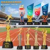 Trofeo de Cristal Personalizado y Medalla para Carrera de Relevos, Juegos Deportivos, Maratón y Campeonato de Carrera de Larga Distancia