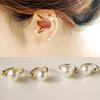 Clip de Oreja de Perla Moda Coreana Pendientes de Clip Estilo Coreano para Niños Clip de Oreja en Forma de U Sin Agujeros en las Orejas Pendientes Invisibles para Mujer