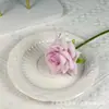 Flor Artificial Rosa Única de Veludo para Decoração de Cena de Casamento, Decoração de Casa, Ornamento de Sala de Estar de Hotel, Flor Artificial para Artesanato