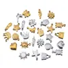 Colgante de Acero Inoxidable Chapado Eléctricamente en Oro de 18K Corazón Casa de Bolsillo Elemento Marino Material para Pulsera Collar Pendientes DIY