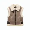 Venta al por mayor transfronteriza nuevo chaleco de forro polar con costuras de piel sin mangas chaqueta 2969266