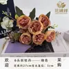 Venta al por mayor de Flores Artificiales de Peonía con Núcleo Envuelto Estilo Europeo para Decoración de Escenas, Flores Artificiales para Decoración del Hogar y Bodas