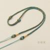 Cordão de contas transversais, cordão ajustável para clavícula, corda turquesa, cera de abelha, pingente tecido à mão, cordão para homens e mulheres