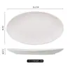 Plato de Cerámica para Pescado Plato Ovalado Plato para el Hogar Creativo Vintage Distintivo Estilo Japonés Vajilla Plato para Pescado al Vapor Patrón de Piedra Plato Plano