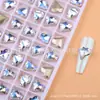 Novas Unhas Artísticas de Celebridade da Internet Coração Torto com Broca de Unha Coração de Pêssego com Broca Brilho de Cristal Broca Grande de Amor Coração com Fundo Pontiagudo Acessórios