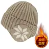 Popular Gorro de Punto para Exteriores Estilo Coreano para Hombre, Cálido, Engrosado, Gorra de Béisbol con Visera Amplia y Protección para los Oídos