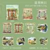Pegatinas de ventana "Hermoso día" para mascotas, diseño de paisaje de ventana, pegatinas decorativas para bricolaje, 10 unidades