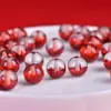 Cuentas Sueltas de Cinabrio Crudo Hechas a Medida de Fábrica, Cuentas Redondas de Tazón del Tesoro, Pulseras Hechas a Mano con Cuentas, Accesorios para Pulseras y Componentes de Joyería