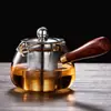 Juego de Colador de Té de Taza Justa con Asa Lateral Vidrio Resistente al Calor Filtro Divisor de Té para K-Cup Té Kung Fu