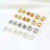 Cobre con baño de oro real de 18k que conserva el color, incrustado con diamantes, bolsa de la suerte hueca, moneda de cobre, lingote de oro, nubes auspiciosas, pulsera DIY, collar, accesorios de joyería