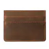 25 Nuevos Porta Tarjetas de Cuero Crazy Horse Mini Clip para Tarjetas Ultradelgado Estuche para Tarjetas Retro Europeo y Americano de Cuero Genuino Porta Tarjetas de Negocio para Hombres Transfronterizo