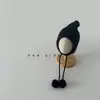 Chapéu Infantil Outono e Inverno Quente e Fofo Chapéu Pulôver com PomPom para Meninos e Meninas Bebê Cor Lisa Versátil Chapéu de Lã Inverno