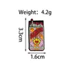 Broche Geométrico Criativo Fundo Preto Texto Branco Personalidade Esmalte Liga Combinado de Insígnia com Frase em Inglês Acessório de Fixação para Roupas