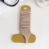 Meias de tricô cinza para bater o pé, estilo fino de verão para mulheres, meias de cano longo de verão miu amarradas na panturrilha com meias para chinelos, aquecedores de perna