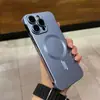 Funda magnética sin marco para teléfono con pulverización de aceite, adecuada para Apple 15 Pro Max, color sólido, 14/13, funda rígida 12, orificios de precisión 16