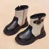 Botines tipo Martin para niña, nueva colección otoño 2026, botines cortos para niña, botines de cuero a media pantorrilla estilo británico retro para niños, modernos y con estilo