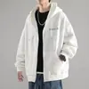 Sudadera con capucha de punto para hombre, estilo americano, otoño 2026, nueva tendencia, corte holgado, chaqueta con cremallera, ropa para hombre