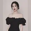 Design Sense 2020 Nuevo Estilo Marca de Moda Tailandesa Sexy Vestido Ajustado de Hombros Descubiertos Elegante Vestido de Fiesta