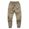 Calça jogger masculina leve de secagem rápida para primavera e verão, respirável, levemente elástica, cintura elástica, calça esportiva casual slim fit