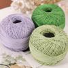 No. 6 Hilo de Encaje de Algodón y Lino Hilo Mediano y Fino Tejido a Mano DIY Accesorios para Bolsas de Muñecas Lana para Suéter Bola de Lana Hilo de Crochet de Verano