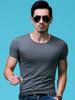 Verão Nova Camiseta Masculina de Manga Curta Gola Redonda Top Roupas Branco Puro Slim-fit Manga Curta Marca da Moda Camiseta Básica Moderna
