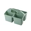 Cesta de Plástico Multicolor Portátil con Compartimentos Cesta de Almacenamiento para Guardería Aula Infantil Herramientas Pinceles Papelería Bloques de Construcción Cesta de Almacenamiento