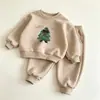 2026 Nuevo Sudadera Casual de Primavera y Otoño con Dibujo de Cachorro de Árbol de Navidad para Niños, Top de Moda Estilo Coreano para Niños Pequeños