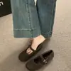 Zapatos de Lana Integrada con Forro de Felpa de Nuevo Estilo 2025 para Mujer, Zapatos Mary Jane Ballet de Suela Suave, Zapatos Planos Peludos para Uso en Exteriores