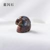 Cabeza de calavera de cristal natural tallada en piedra semipreciosa, cabeza de calavera fantasma de 1 pulgada, artesanías de terror de Halloween