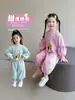 Traje para Niñas Estilo Primavera/Otoño 2026 Nuevo Moda Elegante para Niños Sudadera Casual Conjunto de Dos Piezas Bebé Niña Primavera/Otoño