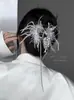 Pinza de Agarre para Cabello con Borla de Mariposa y Pluma Super Hada Diseño de Nicho Sentido Avanzado Pasador Disco para la Parte Trasera de la Cabeza Adorno para el Cabello Pinza de Agarre para el Cabello de Aleación