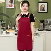 Delantales Impermeables y a Prueba de Aceite con Impresión Personalizada, Uniformes de Trabajo para Cocina de Catering, Tienda de Té con Leche y Pastelería, Ropa de Trabajo para Salón de Uñas, Al Por Mayor en Stock