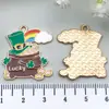 Trébol Gota de Aceite Aleación Irlandés SUERTE Colgante DIY Pulsera Pendientes Llavero Accesorios de Joyería