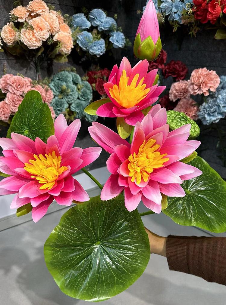 3花1蕾富贵荷花- -玫红.jpg