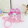 Nova Bolsa de Ombro Fofa Menina Melodia Desenho Animado Estilosa Versátil Leve Bolsa Transversal Porta-Moedas Externo Transfronteiriço