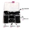 Caja de Almacenamiento para Maquillador Red para el Cabello Pinza en Forma de U Juego de Agujas para Cabello Recto Combinación de Almacenamiento Doble Capa Plástico Transparente Grande