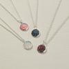 Joyería Simple Transfronteriza Europea y Americana Nicho de Color Imitación Piedra Natural Racimo de Cristal Cadena de Clavícula Versátil Set de 4 piezas