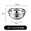 Tazón de Acero Inoxidable 316L, Tazón para Arroz y Sopa de Cafetería Escolar, Tazón Doméstico Extra Grueso de Doble Capa Anti-quemaduras y Aislante de Calor, Vajilla para Niños