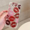Funda para Teléfono con Estampado de Labios de Pantalla Completa para Apple 14Pro 12Pro Max Funda con Tarjetero Resistente a Caídas 15 Transparente iPhone13/11