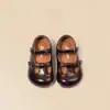 Zapatos de Cuero para Niñas, Nuevos Modelos de Primavera y Otoño, Zapatos de Bebé para Niños, Zapatos de Princesa Modernos, Mocasines de Estilo Británico, Zapatos Individuales para Bebés Niñas