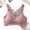 Ropa Interior Nueva de Verano Mariposa Hilo de Seda Hielo Látex Espalda Hermosa Chaleco Reductor de Busto Sujetador sin Costuras Push-Up Sujetador Deportivo