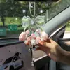 Nuevo Colgante de Coche con Lazo de Tulipán Colgante de Flor de Lirio del Valle para Espejo Retrovisor de Coche Suministros para el Interior del Coche