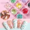 Arte de Uñas Esmalte de Uñas Accesorios Al Por Mayor Estilo Japonés Natural Abalón Grande Decoraciones para Uñas Piezas de Concha Efecto de Luz de Cristal