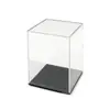 Caja de exhibición para figuras hecha a mano, vitrina acrílica, cubierta antipolvo, cabinet de exhibición de plexiglás transparente, caja de almacenamiento para modelos, caja ciega de regalo