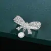 Moda Europea y Americana Nuevo Broche de Pin con Lazo para Ramillete Pin de Cuello Anti-Luz Accesorios para Ropa de Mujer Broche