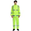 Capa de Chuva Dividida Espessa e Calça de Chuva Verde Fluorescente Capa de Chuva para Ciclismo ao Ar Livre Conjunto de Capa de Chuva e Calça de Chuva Refletivas para Serviço de Trânsito